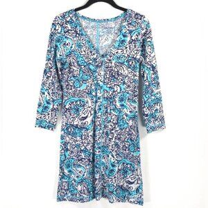 Lilly Pulitzer PIMA‎ COTTON PERU Size XXS Juliet Dress Hippy Hippy Shake Shorely